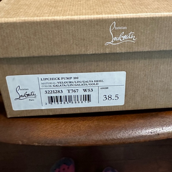 Christian Louboutin Lipchick Pump 100MM Bordeaux Velour Leather 100MM 38.5/8.5 - Picture 14 of 17